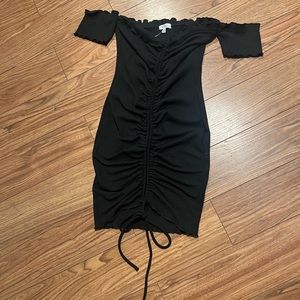 black off the shoulder dress
